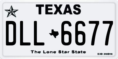 TX license plate DLL6677