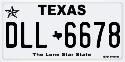 TX license plate DLL6678