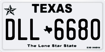 TX license plate DLL6680