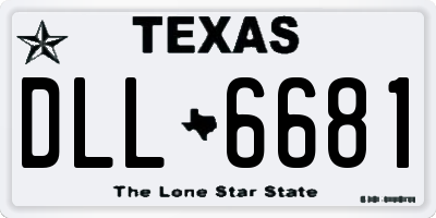 TX license plate DLL6681
