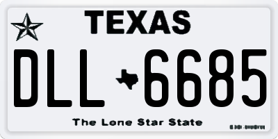 TX license plate DLL6685