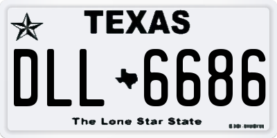 TX license plate DLL6686