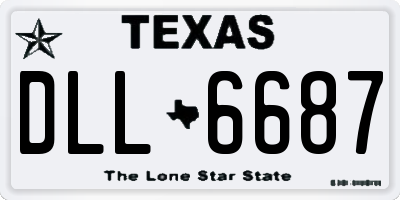 TX license plate DLL6687