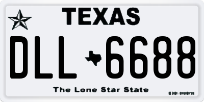 TX license plate DLL6688