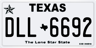 TX license plate DLL6692