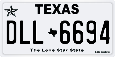 TX license plate DLL6694