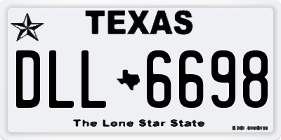TX license plate DLL6698