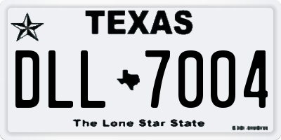 TX license plate DLL7004