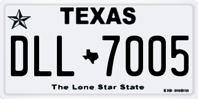 TX license plate DLL7005