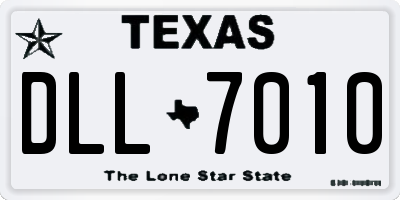 TX license plate DLL7010