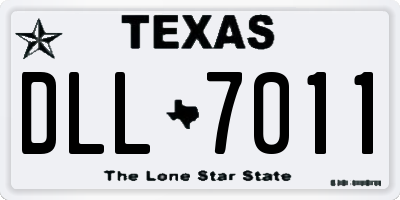 TX license plate DLL7011