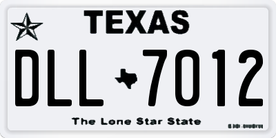 TX license plate DLL7012