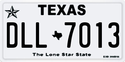 TX license plate DLL7013