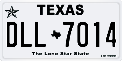 TX license plate DLL7014