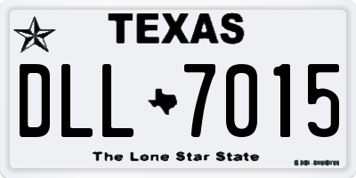 TX license plate DLL7015
