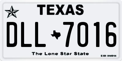TX license plate DLL7016