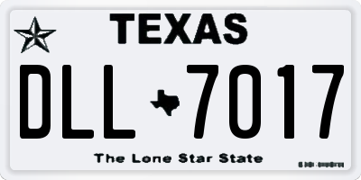 TX license plate DLL7017