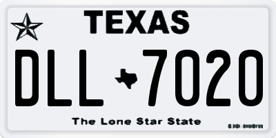 TX license plate DLL7020