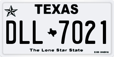 TX license plate DLL7021