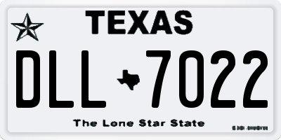 TX license plate DLL7022