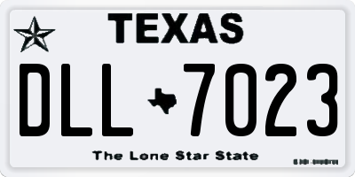 TX license plate DLL7023