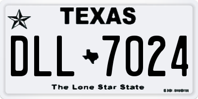 TX license plate DLL7024