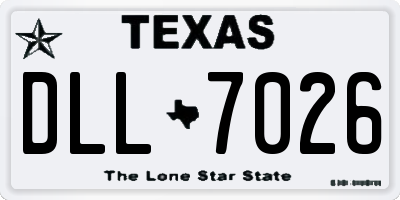 TX license plate DLL7026