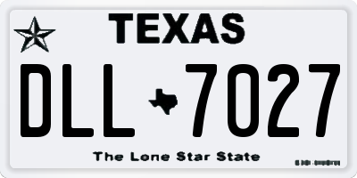 TX license plate DLL7027