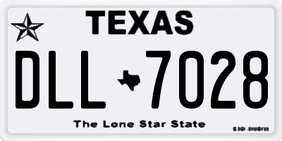 TX license plate DLL7028