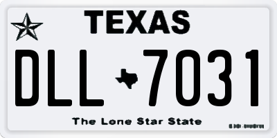 TX license plate DLL7031