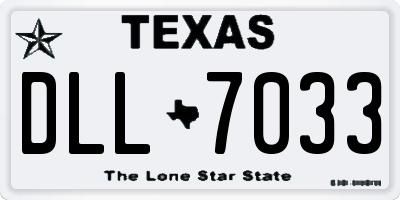 TX license plate DLL7033