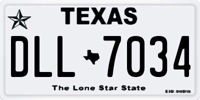 TX license plate DLL7034