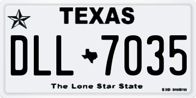 TX license plate DLL7035