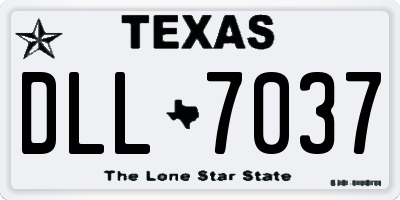 TX license plate DLL7037