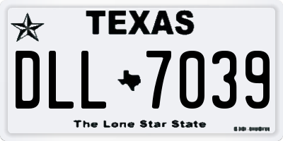 TX license plate DLL7039