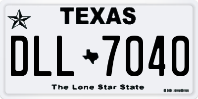 TX license plate DLL7040