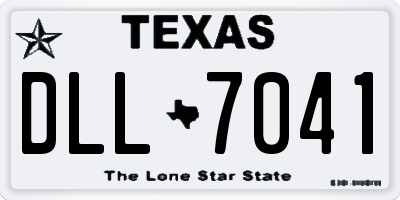 TX license plate DLL7041