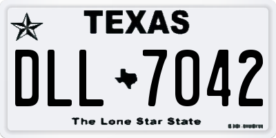 TX license plate DLL7042