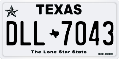 TX license plate DLL7043