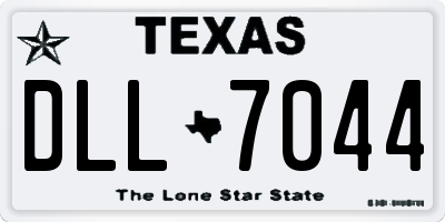TX license plate DLL7044