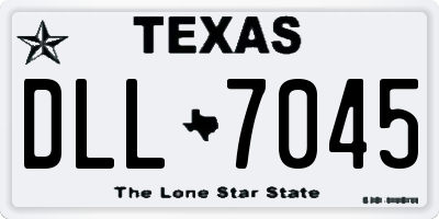 TX license plate DLL7045