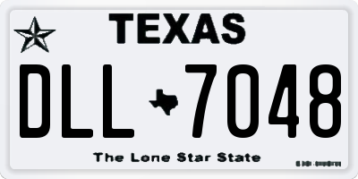 TX license plate DLL7048