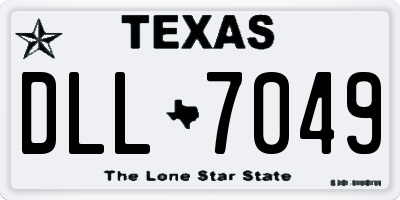 TX license plate DLL7049