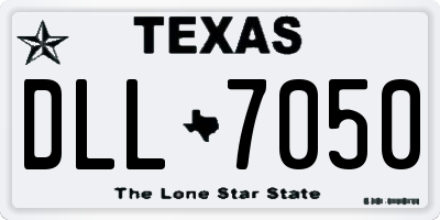TX license plate DLL7050