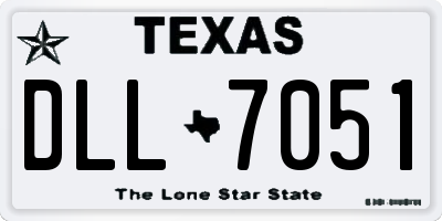 TX license plate DLL7051