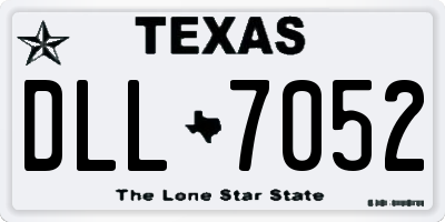 TX license plate DLL7052
