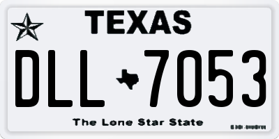 TX license plate DLL7053