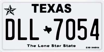 TX license plate DLL7054