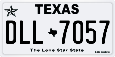 TX license plate DLL7057