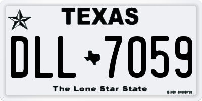 TX license plate DLL7059